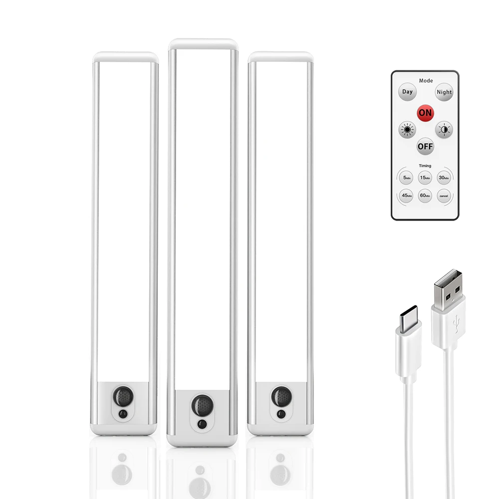 Under Cabinet Lights, LED Closet Lights Wireless USB Charging, Motion Sensor Lighting Indoor 3500K Dimmable with Remote Control
Under Cabinet Lights, LED Closet Lights Wireless USB Charging, Motion Sensor Lighting Indoor 3500K Dimmable with Remote Control
