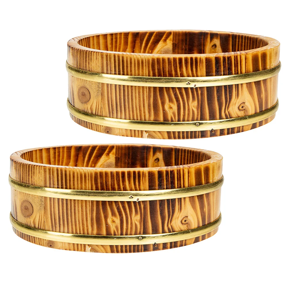 2Pcs Sushi Rice Mixing Tub Traditional Wooden Barrel Japanese Kitchenware for Sushi Rice Cooling Storage Compact Size
2Pcs Sushi Rice Mixing Tub Traditional Wooden Barrel Japanese Kitchenware for Sushi Rice Cooling Storage Compact Size