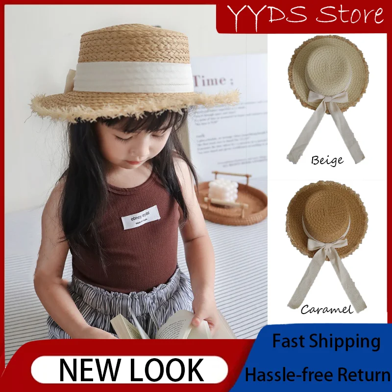 Charming Handmade Raffia Kids Hat with Fringed Brim for Summer Sun Protection
Charming Handmade Raffia Kids Hat with Fringed Brim for Summer Sun Protection