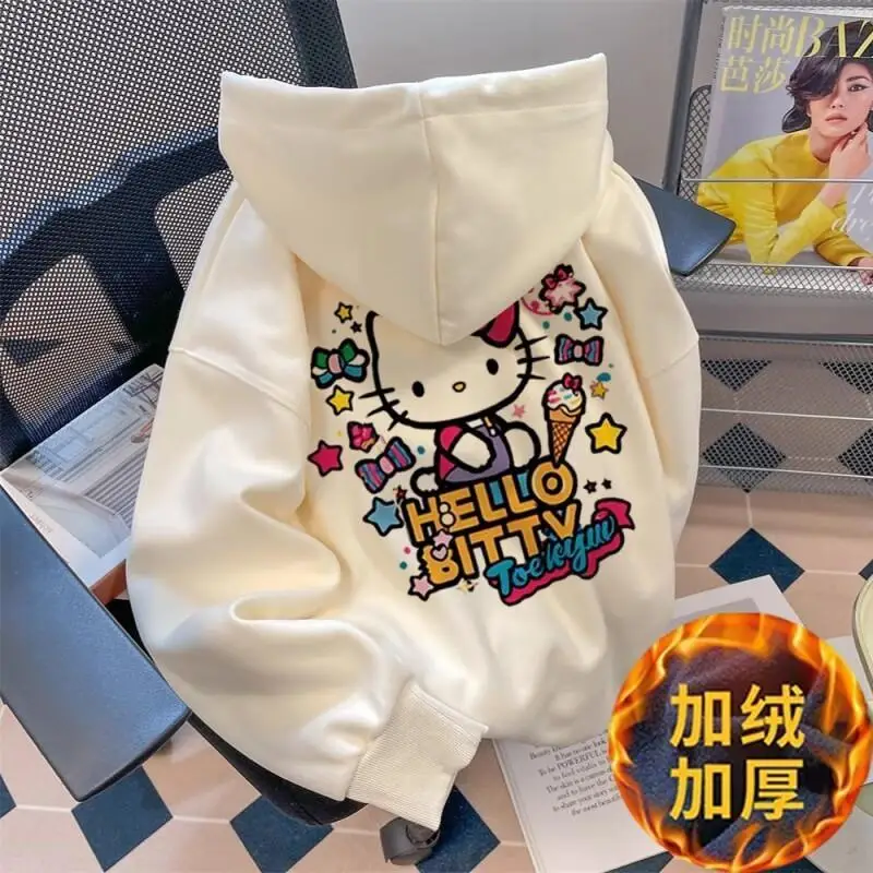 Толстовка Sanrio Hello Kitty с принтом Silver Fox Fleece, свободный крой, женская осенне-зимняя модная универсальная толстовка в студенческом стиле
Толстовка Sanrio Hello Kitty с принтом Silver Fox Fleece, свободный крой, женская осенне-зимняя модная универсальная толстовка в студенческом стиле