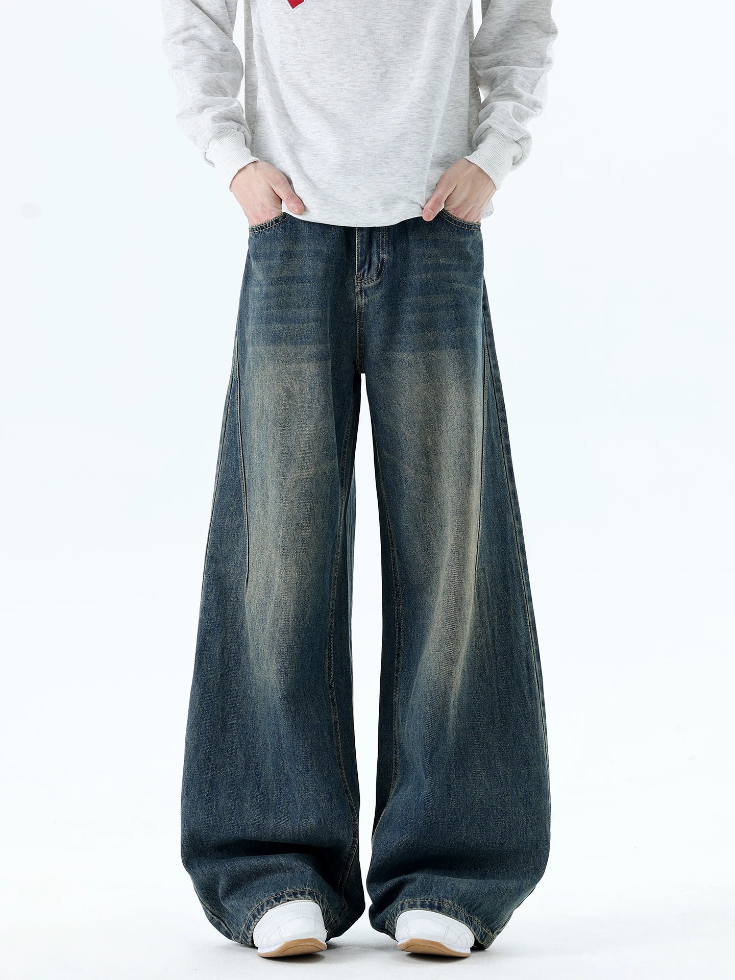 Boyue American Retro Sle Faded Jeans Loose Wide Leg Casual High Waist Knife Long Pants for Men And Women
Boyue American Retro Sle Faded Jeans Loose Wide Leg Casual High Waist Knife Long Pants for Men And Women