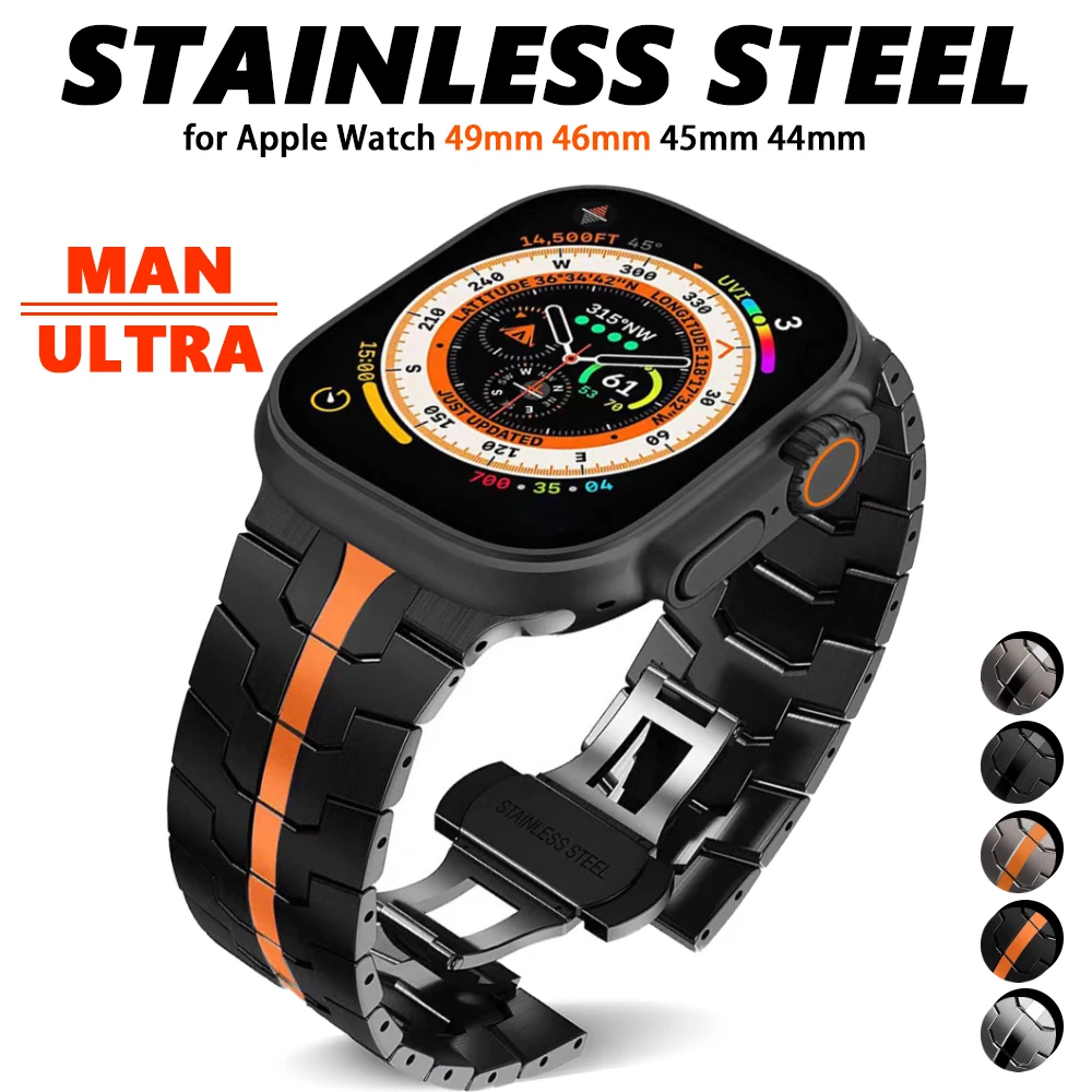 Ultra 2 Stainless Steel Strap for Apple Watch 49mm 46mm 44mm 45mm Man Luxury Metal Band for IWatch 10 9 8 7 SE 6 5 4 Belt Correa
Ultra 2 Stainless Steel Strap for Apple Watch 49mm 46mm 44mm 45mm Man Luxury Metal Band for IWatch 10 9 8 7 SE 6 5 4 Belt Correa