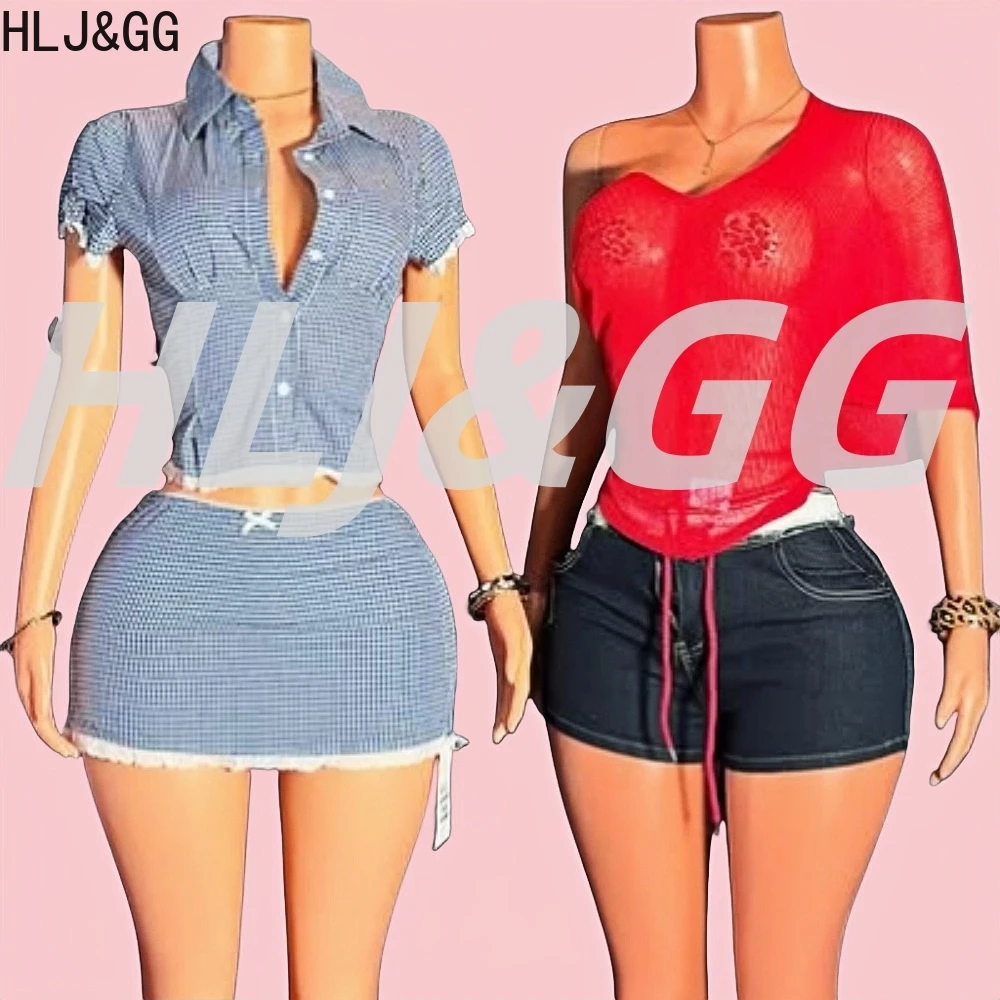HLJ&GG Y2K Fashion Plaid Print Mini Skirts Two Piece Sets Women Lapel Button Slim Shirts+Skirts Outfits Sweet Summer Streetwear
HLJ&GG Y2K Fashion Plaid Print Mini Skirts Two Piece Sets Women Lapel Button Slim Shirts+Skirts Outfits Sweet Summer Streetwear