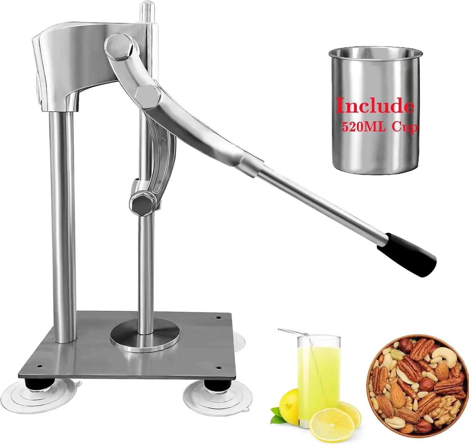 Hand Press Juicer Machine Commercial Lemon Squeezer and Orange Crusher Mental Grinder for Fruit or Nuts Manual Juicer Machine
Hand Press Juicer Machine Commercial Lemon Squeezer and Orange Crusher Mental Grinder for Fruit or Nuts Manual Juicer Machine
