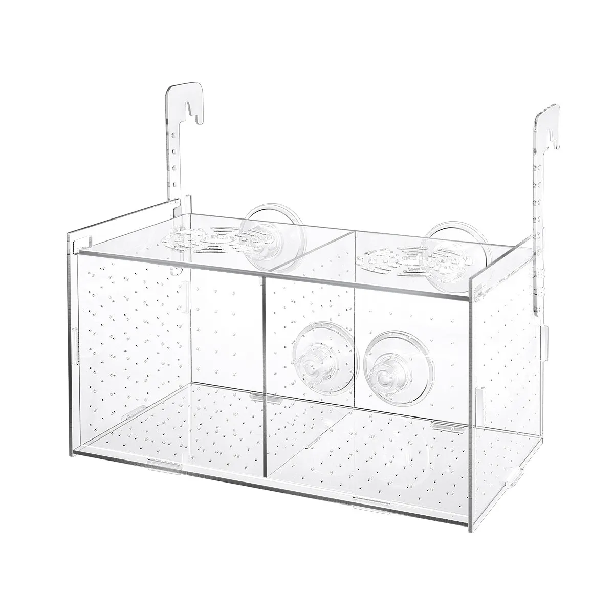 Transparent Acrylic Fish Isolation Box Double Chamber Aquarium Breeding Tank Small Fish Hatchery Box Suction Cup Adjustable
Transparent Acrylic Fish Isolation Box Double Chamber Aquarium Breeding Tank Small Fish Hatchery Box Suction Cup Adjustable