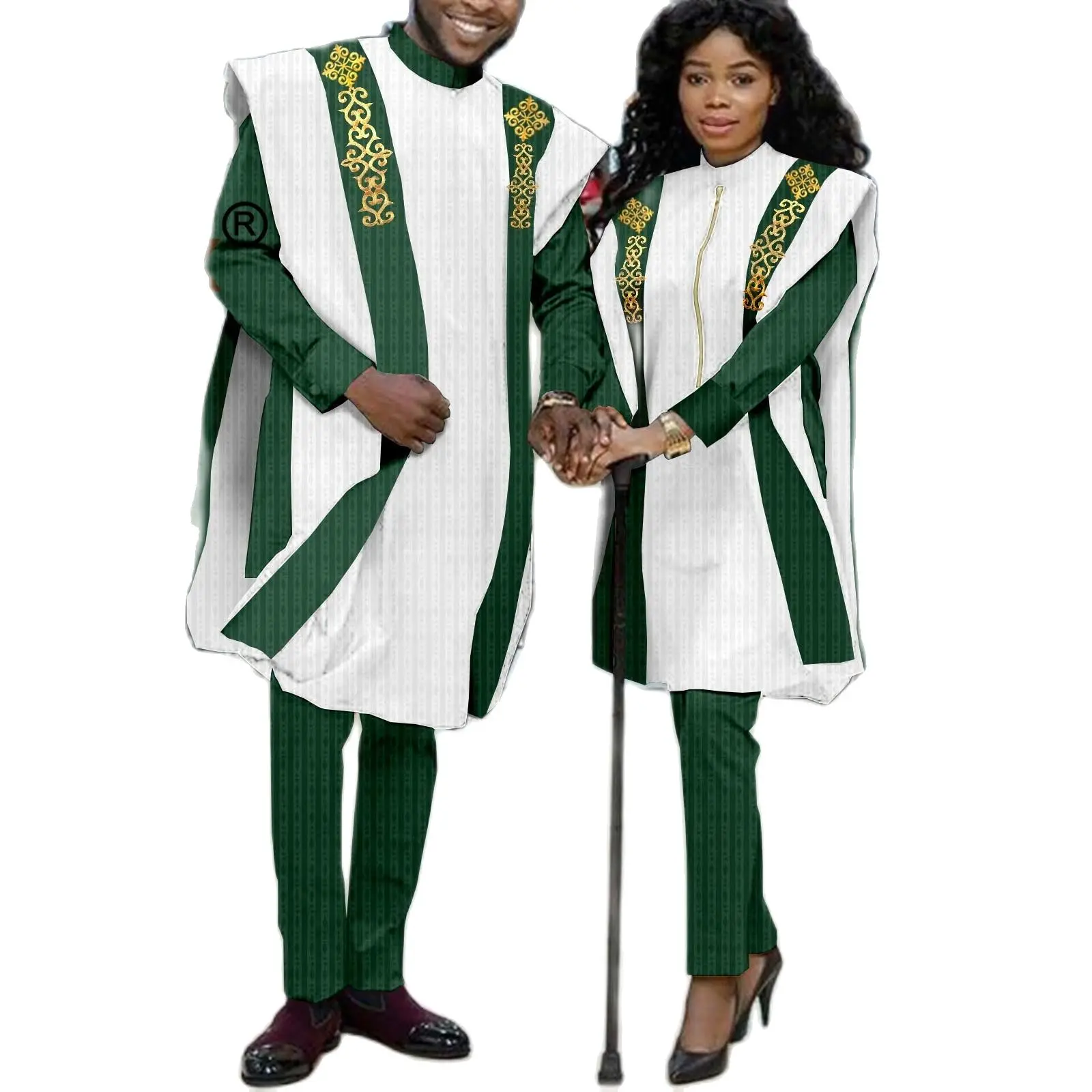 Hot Trend New African Clothes for Couples Women Top Pants and Robe Set Matching Men 3 Pieces Sets Bazin Riche Wedding Party Wear
Hot Trend New African Clothes for Couples Women Top Pants and Robe Set Matching Men 3 Pieces Sets Bazin Riche Wedding Party Wear