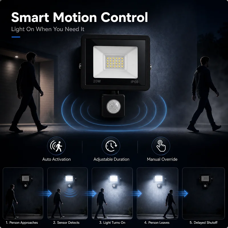 Motion Sensor LED Floodlight IP66 Waterproof AC220V Cool/Warm White Outdoor Spotlight
Motion Sensor LED Floodlight IP66 Waterproof AC220V Cool/Warm White Outdoor Spotlight