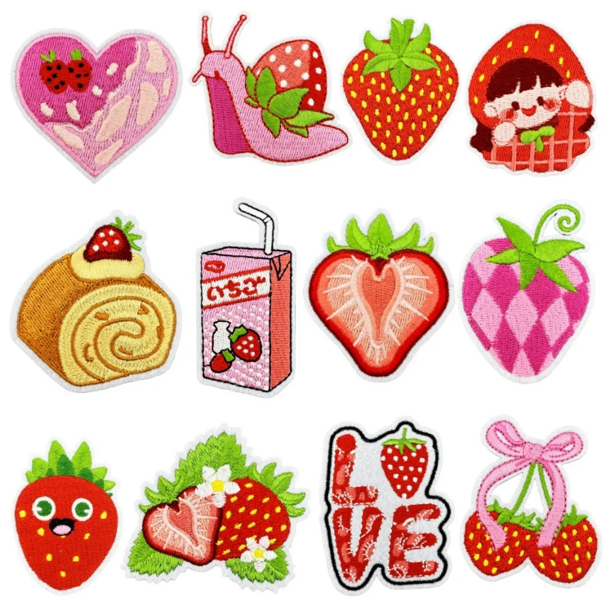 10 Pcs Strawberries Series Embroidered Patches Iron On Clothing Hat Bag Shoe Repair Material Phone Gift Box Decor DIY Accessory
10 Pcs Strawberries Series Embroidered Patches Iron On Clothing Hat Bag Shoe Repair Material Phone Gift Box Decor DIY Accessory