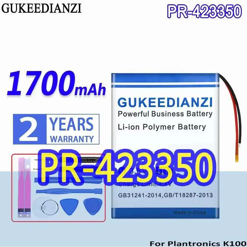 Earphone Battery PR-423350 1700mAh For Plantronics K100 LIS1427HEPCC LIS1427NHPCC For Sony Mdr-DS6500 Mdr-XB950BT
Earphone Battery PR-423350 1700mAh For Plantronics K100 LIS1427HEPCC LIS1427NHPCC For Sony Mdr-DS6500 Mdr-XB950BT