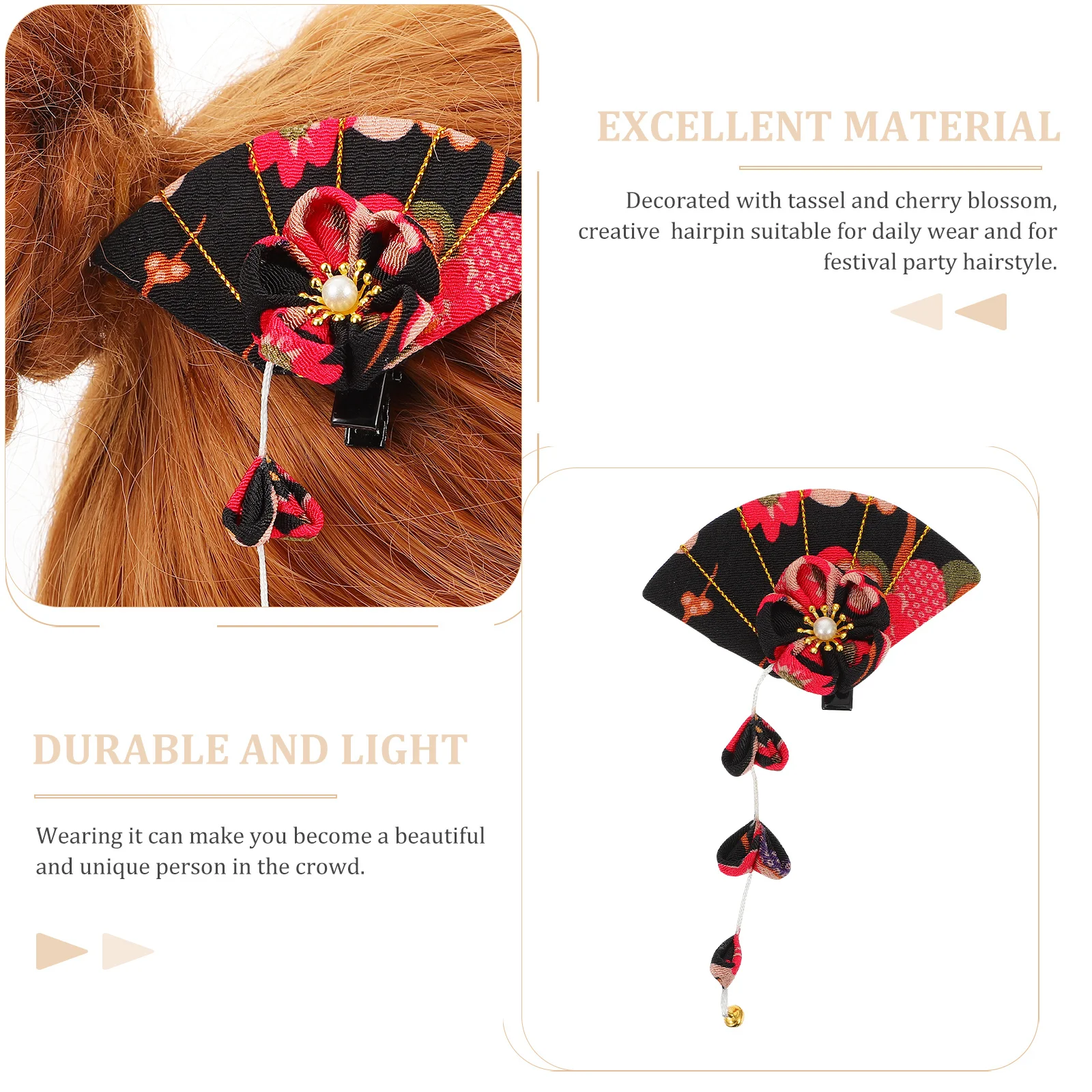 Cherry Blossom Tassel Hair Clip Traditional Creative Exquisite Women Girls Party Hairpin Festival Fashion Hair Accessory 
Cherry Blossom Tassel Hair Clip Traditional Creative Exquisite Women Girls Party Hairpin Festival Fashion Hair Accessory