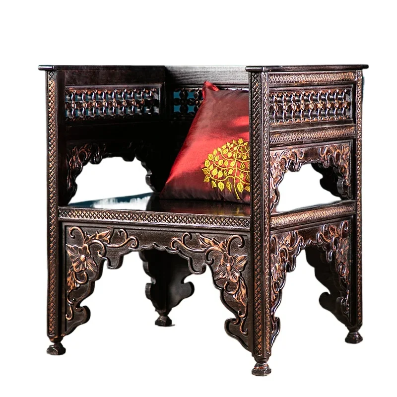 Southeast Asian Classical Armchair Chair Furniture Retro Chinese Elm Hand Carved Solid Wood Chair Seat
Southeast Asian Classical Armchair Chair Furniture Retro Chinese Elm Hand Carved Solid Wood Chair Seat