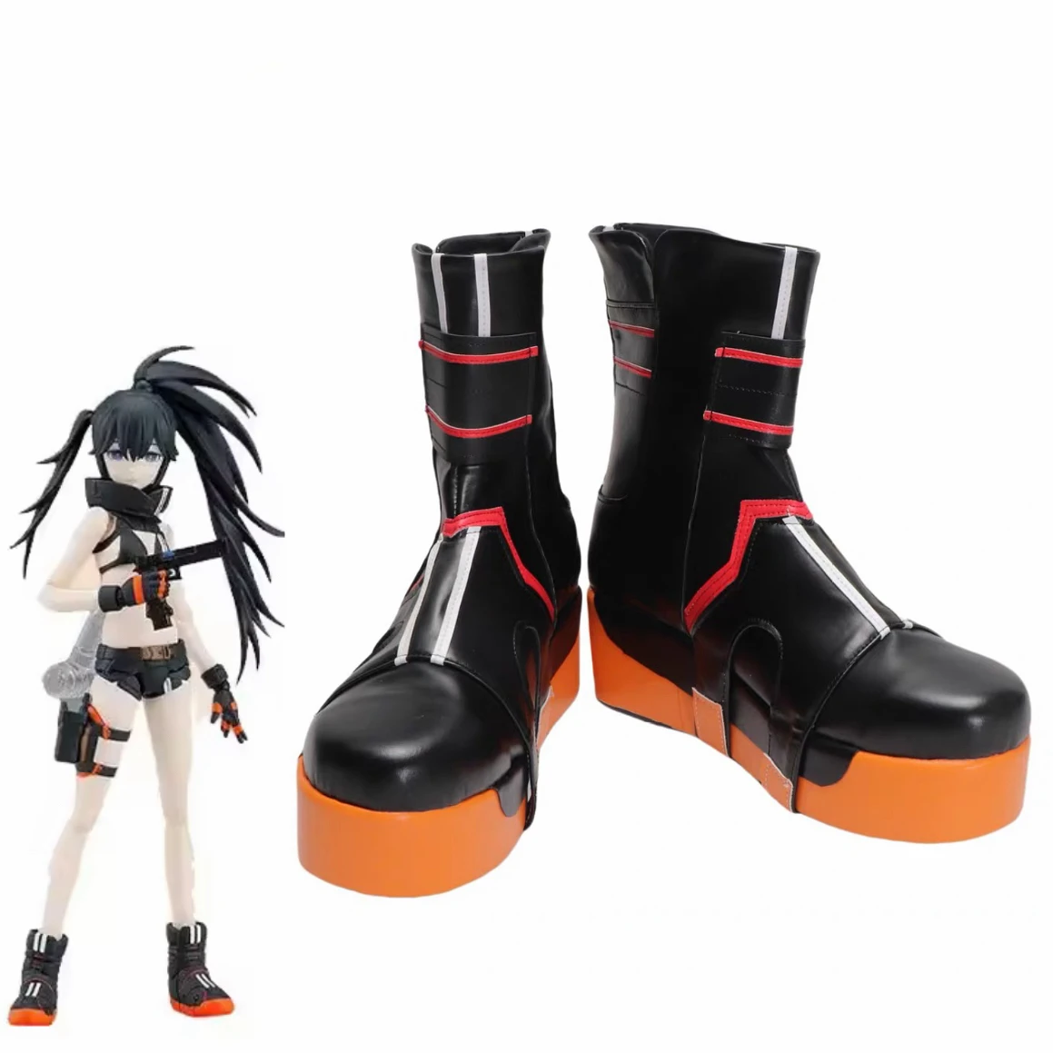 Обувь для косплея Black Rock Shooter BRS, карнавальные ботинки на Хэллоуин, реквизит для косплея, обувь из искусственной кожи
Обувь для косплея Black Rock Shooter BRS, карнавальные ботинки на Хэллоуин, реквизит для косплея, обувь из искусственной кожи