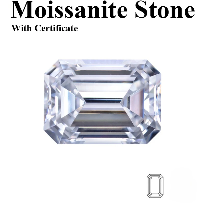 Highest Grade Super White Moissanite Emerald Cut D Color VVS1 Top Quality Charms Jewelry Making Materials with Certificate
Highest Grade Super White Moissanite Emerald Cut D Color VVS1 Top Quality Charms Jewelry Making Materials with Certificate