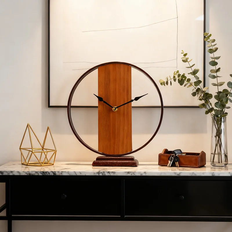 Solid wood table clock Fashion table clock pendulum table silent decorative Modern simple ornament
Solid wood table clock Fashion table clock pendulum table silent decorative Modern simple ornament