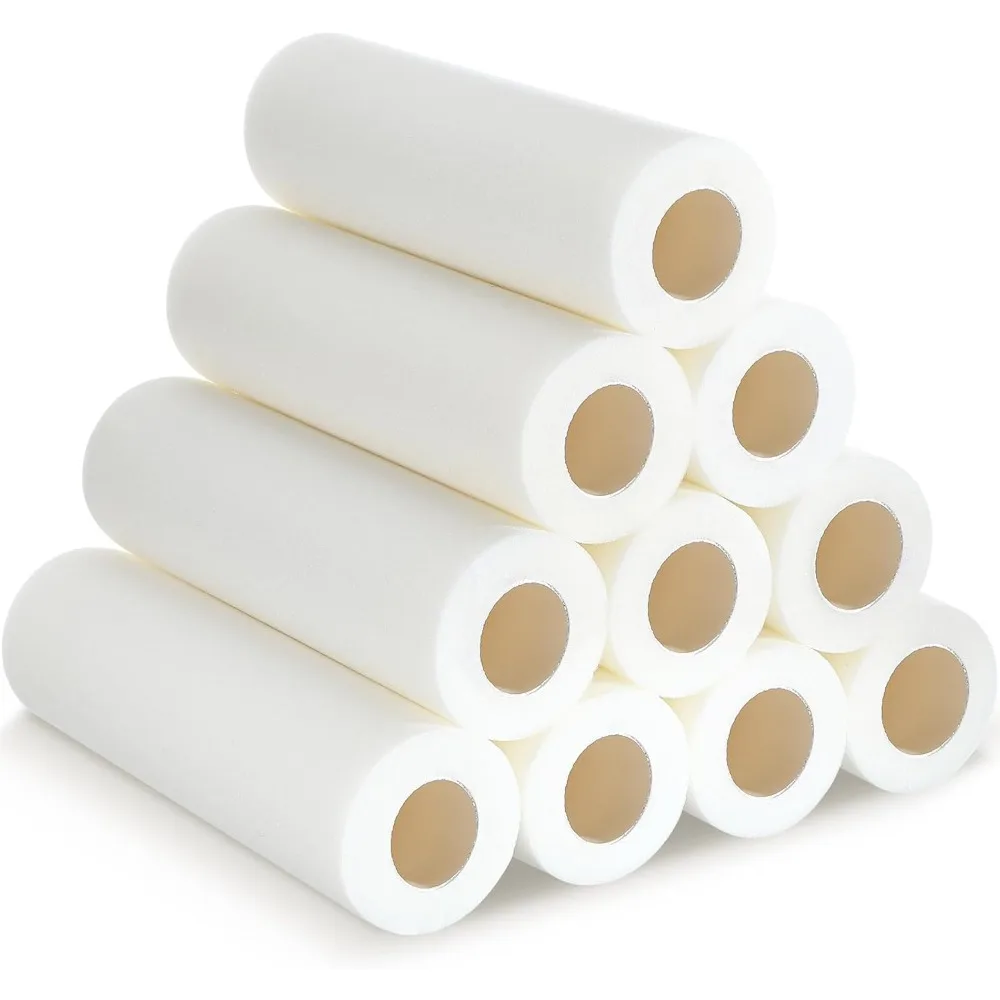 9 Inch High Density Foam Paint Roller Covers 10 Pack for Doors Walls Cabinets Ceilings Smooth Even Finish
9 Inch High Density Foam Paint Roller Covers 10 Pack for Doors Walls Cabinets Ceilings Smooth Even Finish