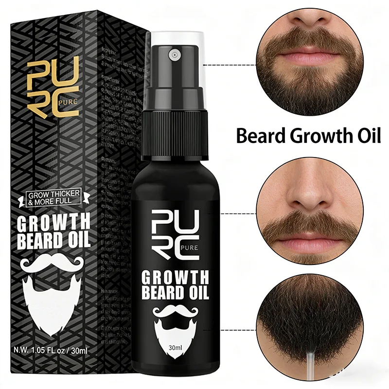 PURC Beard Growth Oil Fast Hair Growth Stimulates Follicles Thicker Fuller Beard Care Products for Men
PURC Beard Growth Oil Fast Hair Growth Stimulates Follicles Thicker Fuller Beard Care Products for Men
