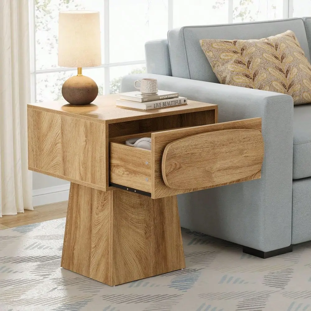 Side Table With Drawer Storage, Mid Century Modern End Table, Night Stand For Bedroom, 21.6 Small Dresser With Natural Wood Gra
Side Table With Drawer Storage, Mid Century Modern End Table, Night Stand For Bedroom, 21.6 Small Dresser With Natural Wood Gra