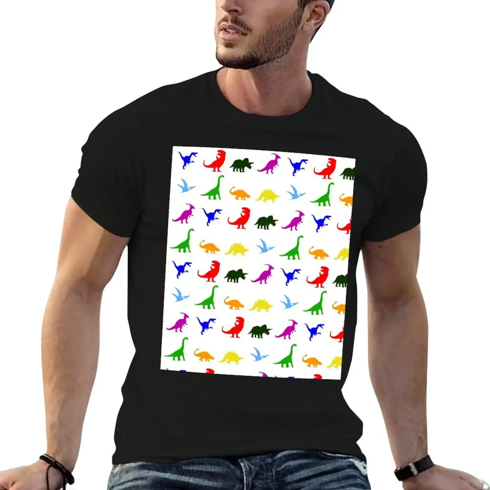 Colourful Dinosaurs Pattern T-Shirt street wear graphics customs funny t shirts for men
Colourful Dinosaurs Pattern T-Shirt street wear graphics customs funny t shirts for men
