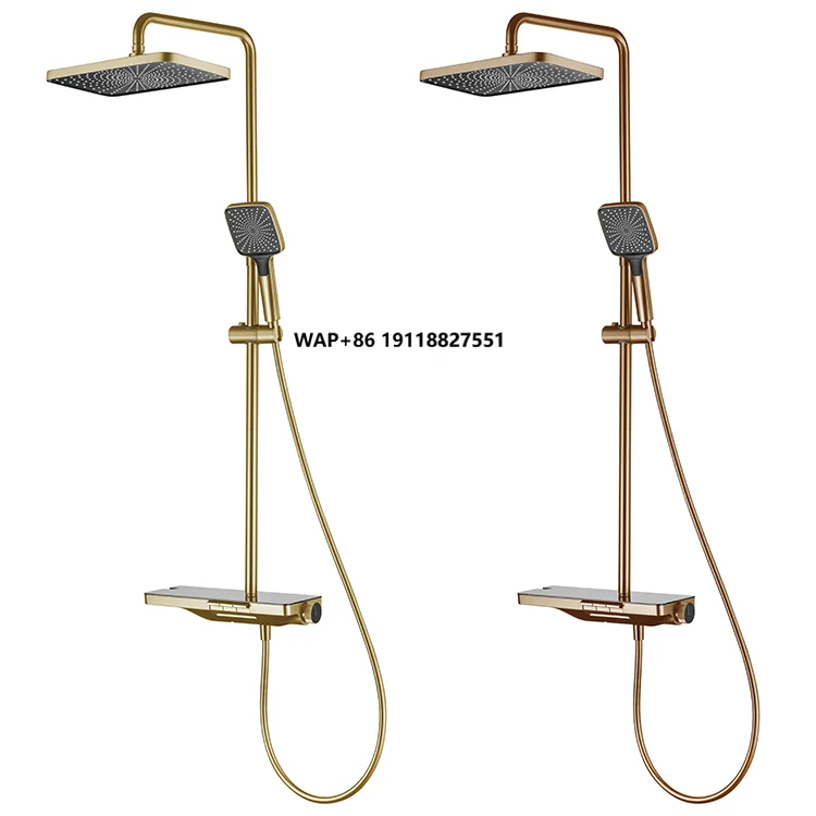 Luxury Thermostatic Bathtub Faucet with Waterfall Spout Bath Shower Faucets and Shower Head Set
Luxury Thermostatic Bathtub Faucet with Waterfall Spout Bath Shower Faucets and Shower Head Set