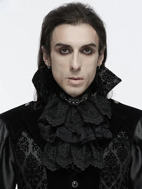 Gothic Lace Collar Men's Elegant Dark Court Style Pleated Accessory Punk Rave Luxury Retro Collar Flower Fake Collar
Gothic Lace Collar Men's Elegant Dark Court Style Pleated Accessory Punk Rave Luxury Retro Collar Flower Fake Collar