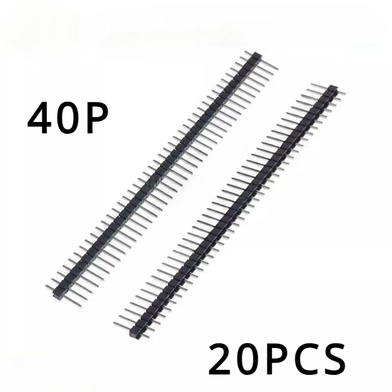 20pcs 40 Pin 1x40 Single Row Male 2.54 Breakable Pin Header Connector Strip gold-plating for Arduino Black
20pcs 40 Pin 1x40 Single Row Male 2.54 Breakable Pin Header Connector Strip gold-plating for Arduino Black