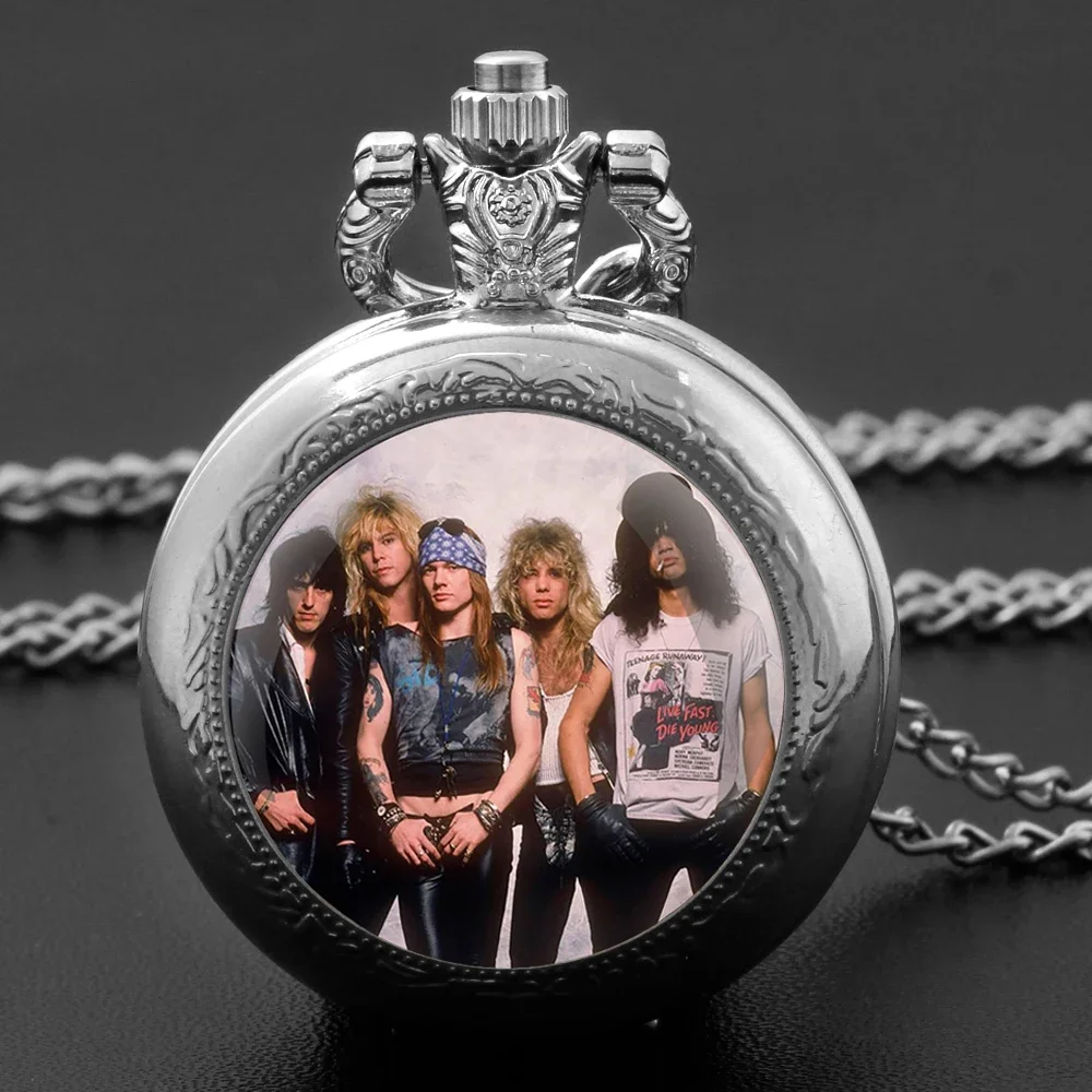 Music Banner Guns N Roses Rock Vintage Glass Dome Round Dial Pocket Watch Chain Pendant for Men/Women Children Exquisite Gifts
Music Banner Guns N Roses Rock Vintage Glass Dome Round Dial Pocket Watch Chain Pendant for Men/Women Children Exquisite Gifts