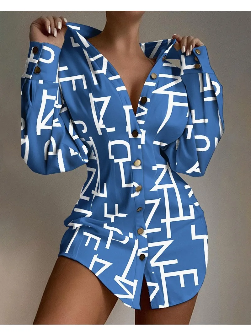 Women's New Fashionable Printed Waist Button Decorative Blouse Shirts Ladies Casual Commuter Shirts for Women
Women's New Fashionable Printed Waist Button Decorative Blouse Shirts Ladies Casual Commuter Shirts for Women