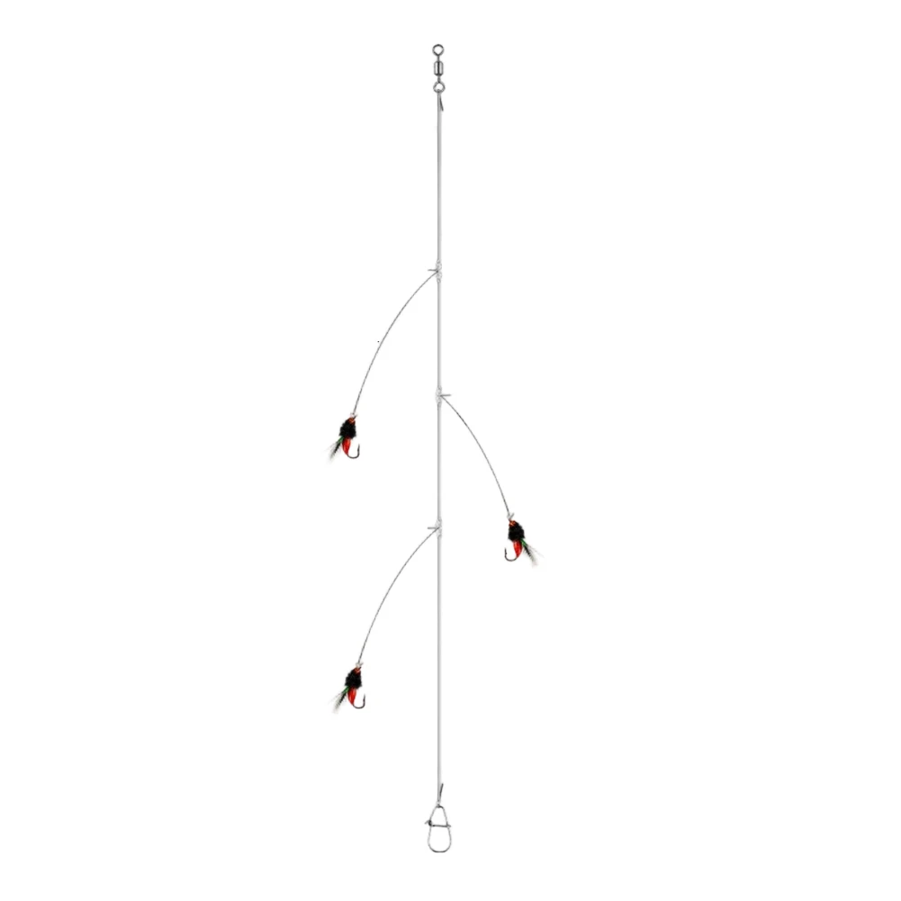 Fishing Rig with Three High Carbon Steel Hooks and Swivel Connection for Lifelike Lure Movement and Secure Hook Set
Fishing Rig with Three High Carbon Steel Hooks and Swivel Connection for Lifelike Lure Movement and Secure Hook Set