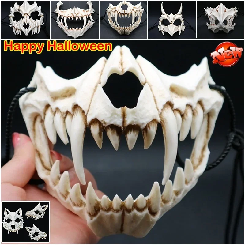 Halloween Dragon God Long Teeth Demon Cosplay Mask Eco-friendly Animal Theme Party Animal Skull Mask Halloween Props Accessor
Halloween Dragon God Long Teeth Demon Cosplay Mask Eco-friendly Animal Theme Party Animal Skull Mask Halloween Props Accessor
