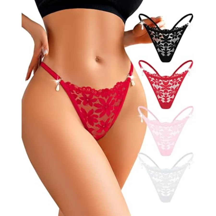 Seamless Thongs for Women Lace T Back Underwear Low Waist No Show Sexy Ladies Undies
Seamless Thongs for Women Lace T Back Underwear Low Waist No Show Sexy Ladies Undies