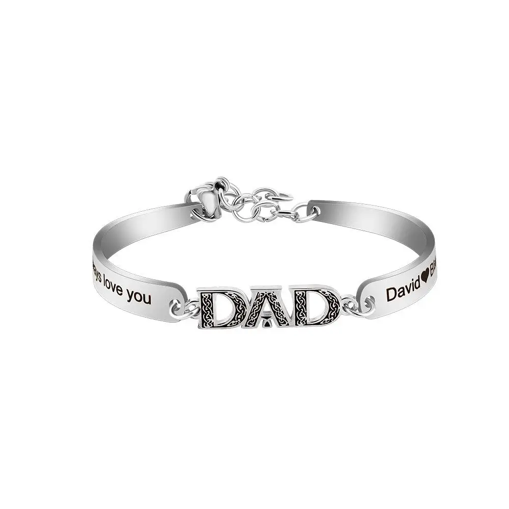 DAD Father's Day bracelet jewelry fashion personality DIY lettering bracelet Father's Day Gift
DAD Father's Day bracelet jewelry fashion personality DIY lettering bracelet Father's Day Gift