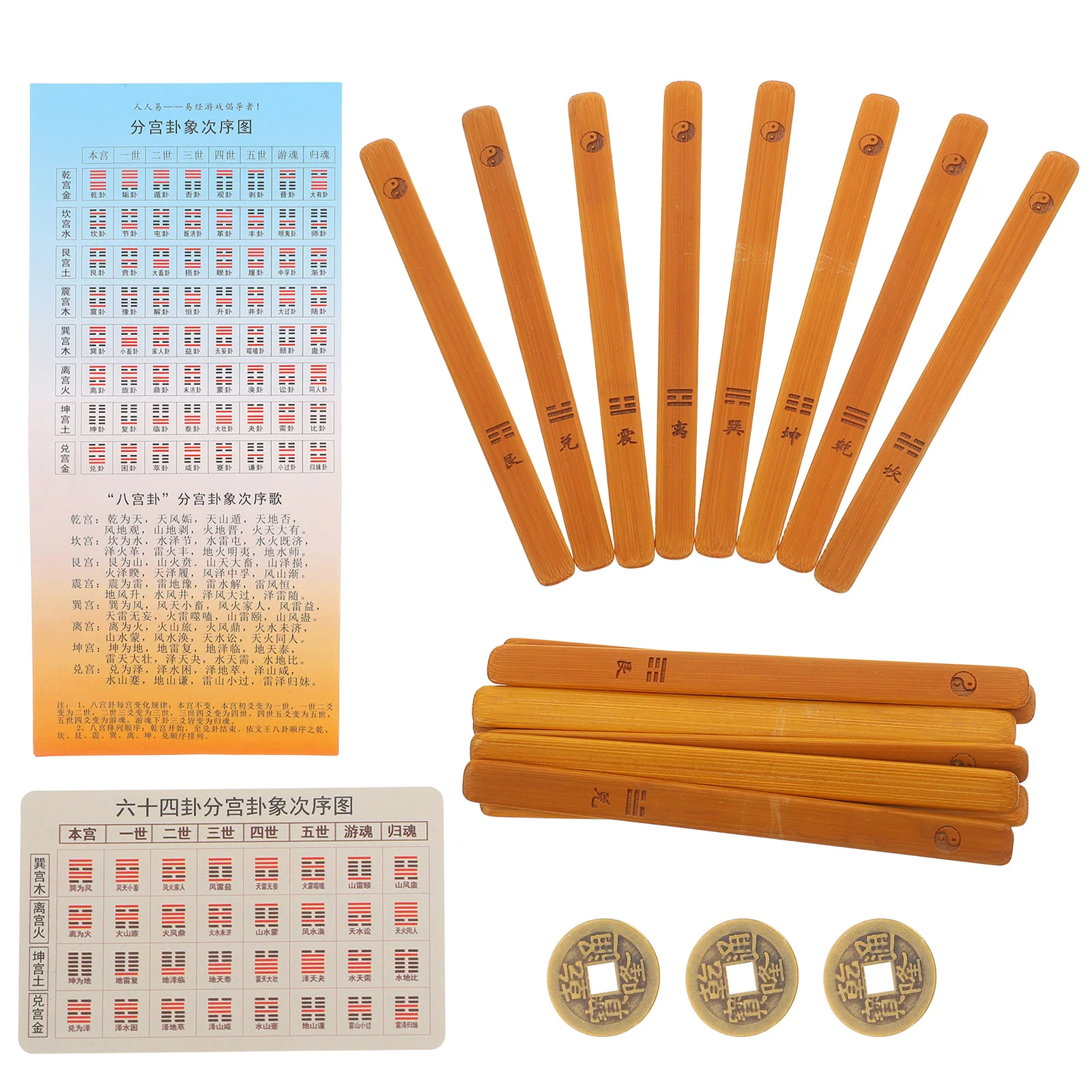 I Ching Bamboo Hexagram Stick Fortune Telling Fish Trigrams Sticks Rod Traditional Divination Oracle Beige
I Ching Bamboo Hexagram Stick Fortune Telling Fish Trigrams Sticks Rod Traditional Divination Oracle Beige