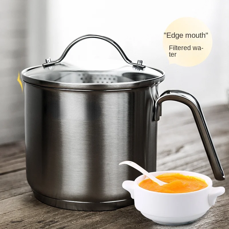 18/10 Stainless Steel Thickened Compound Bottom High Depth Milk Pot 304 Single Handle Milk Pot with Filter Tip 14cm
18/10 Stainless Steel Thickened Compound Bottom High Depth Milk Pot 304 Single Handle Milk Pot with Filter Tip 14cm