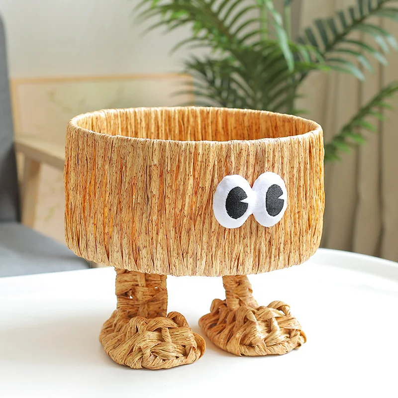 Imitation Rattan Weaving for Home Cute Feet Tea Table Desktop Snacks Fruit Storage Basket Living Room Decoration
Imitation Rattan Weaving for Home Cute Feet Tea Table Desktop Snacks Fruit Storage Basket Living Room Decoration