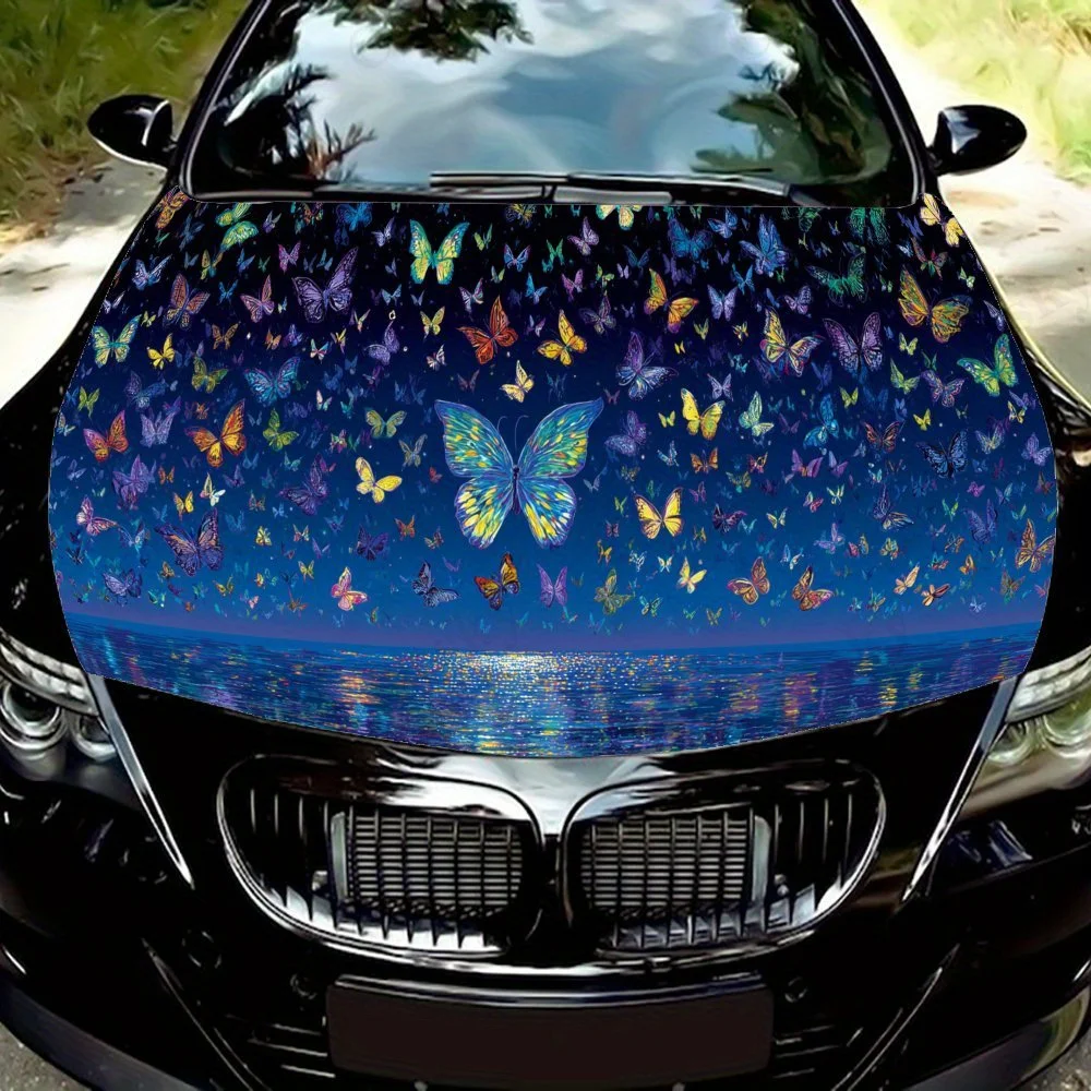 Виниловая пленка Dreamy Butterfly Sea Car, водонепроницаемая наклейка на капот автомобиля из ПВХ, самоклеящиеся устойчивые к царапинам наклейки для крышки двигателя, 
Виниловая пленка Dreamy Butterfly Sea Car, водонепроницаемая наклейка на капот автомобиля из ПВХ, самоклеящиеся устойчивые к царапинам наклейки для крышки двигателя,