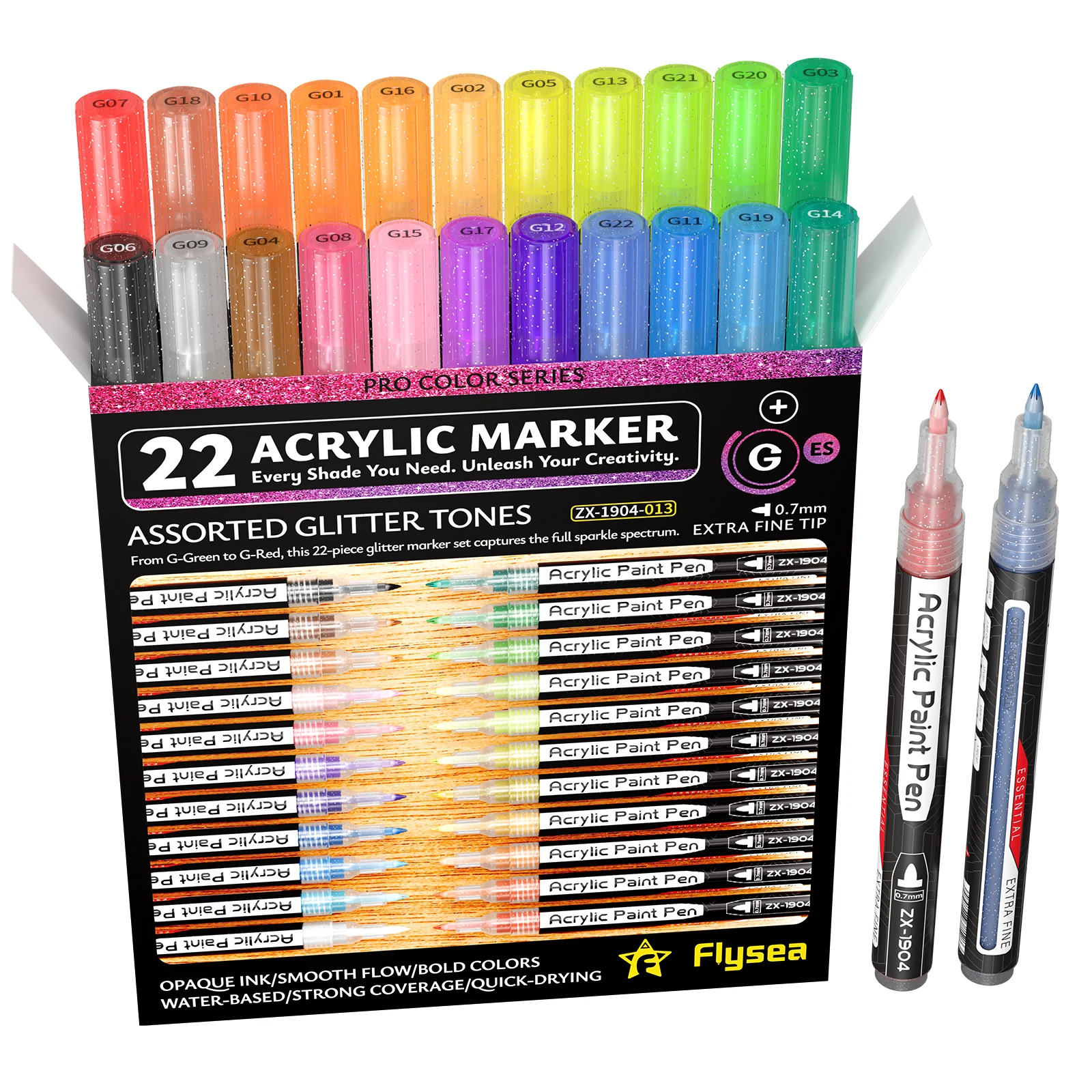 22 Pack Acrylic Paint Markers Set 0.7mm Extra Fine Tip for Rock Painting,Glass,Mugs,Wood,Metal,Canvas,Projects,13 Color Series
22 Pack Acrylic Paint Markers Set 0.7mm Extra Fine Tip for Rock Painting,Glass,Mugs,Wood,Metal,Canvas,Projects,13 Color Series