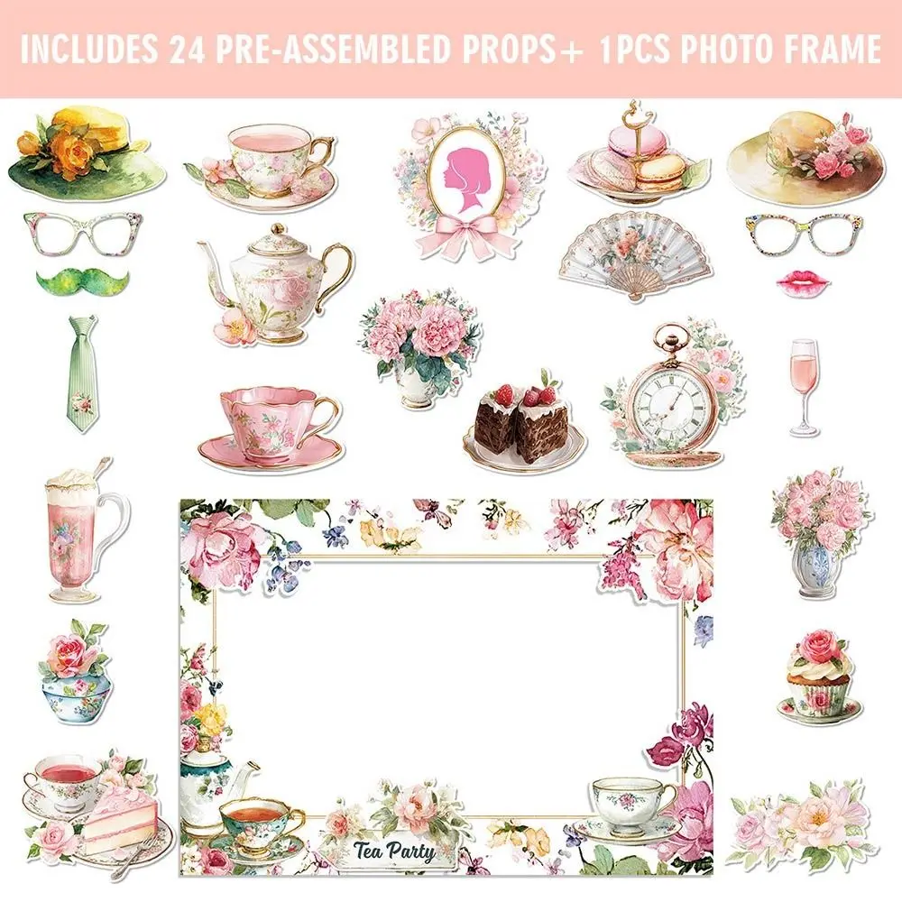 Multicolor Handheld Photo Props Paper Flower Pattern Picture Frame Large Size Tea Party Photo Handheld Props Party Accessories
Multicolor Handheld Photo Props Paper Flower Pattern Picture Frame Large Size Tea Party Photo Handheld Props Party Accessories