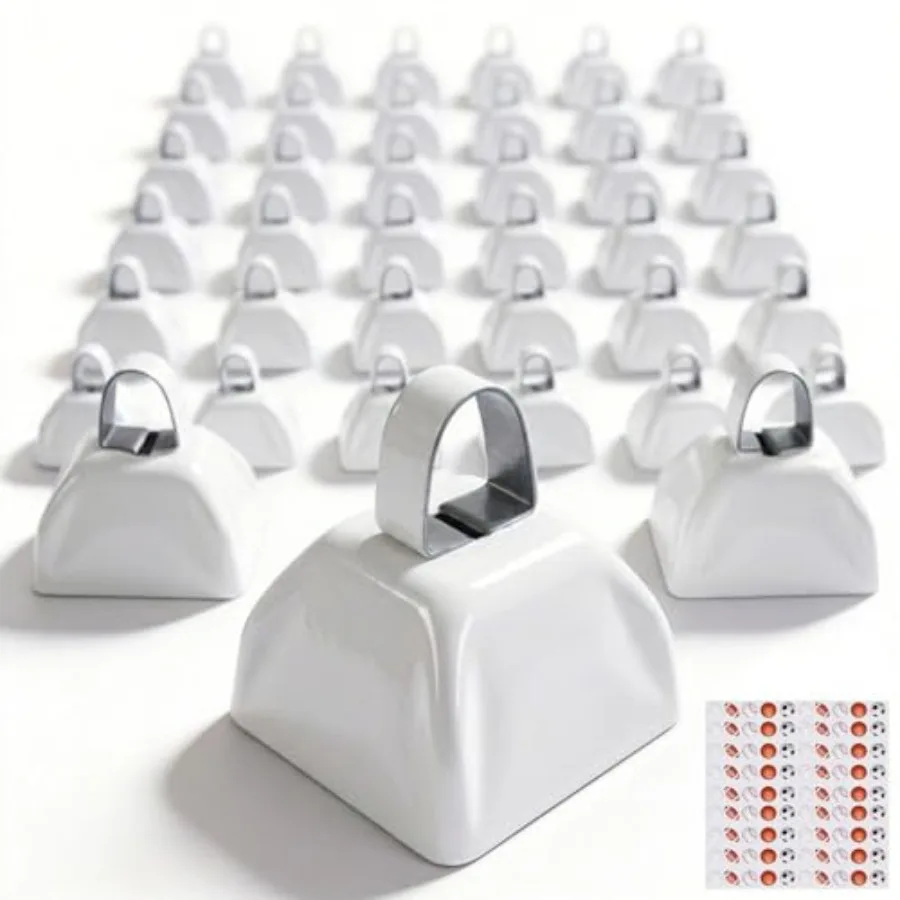 54 Pack Small Cow Bells for Sporting Events Metal Cow Bells Bulk with Handle 3 Inch Compact Noise Makers for Football Games Sch
54 Pack Small Cow Bells for Sporting Events Metal Cow Bells Bulk with Handle 3 Inch Compact Noise Makers for Football Games Sch