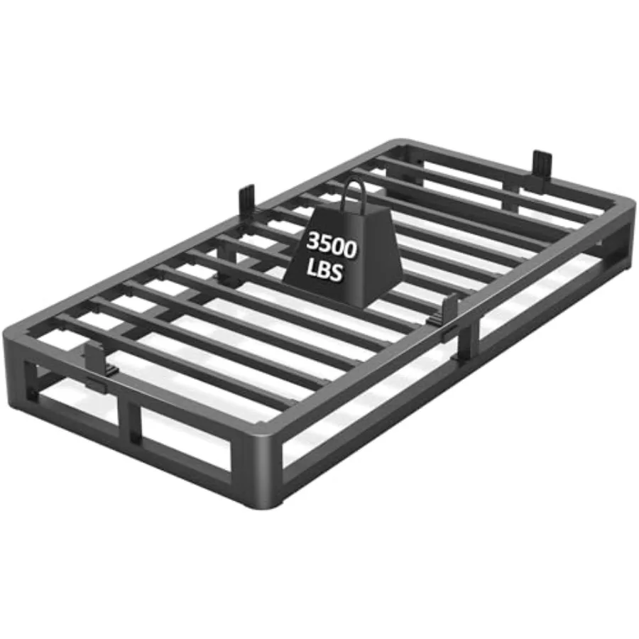 Bed Frame with Round Corner Edges Low Profile Metal Platform Bed Frame with Steel Slat Support No Box Sprg Needed/Easy Assembly
Bed Frame with Round Corner Edges Low Profile Metal Platform Bed Frame with Steel Slat Support No Box Sprg Needed/Easy Assembly