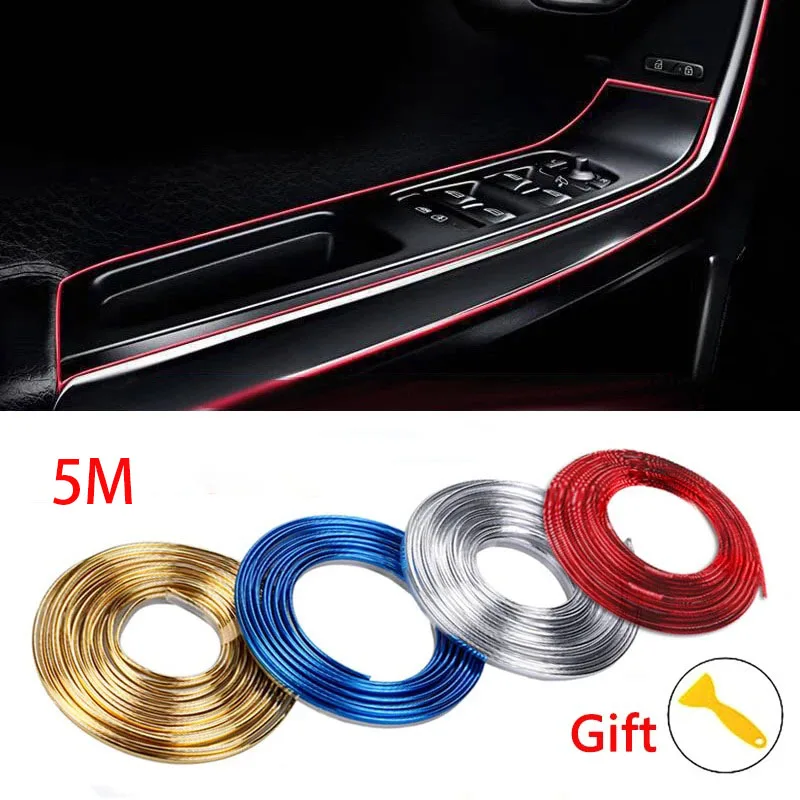 5M Universal Car Interior Decoration Flexible Moulding Trim Strips Car DIY Central Control and Door Decoration Strip
5M Universal Car Interior Decoration Flexible Moulding Trim Strips Car DIY Central Control and Door Decoration Strip
