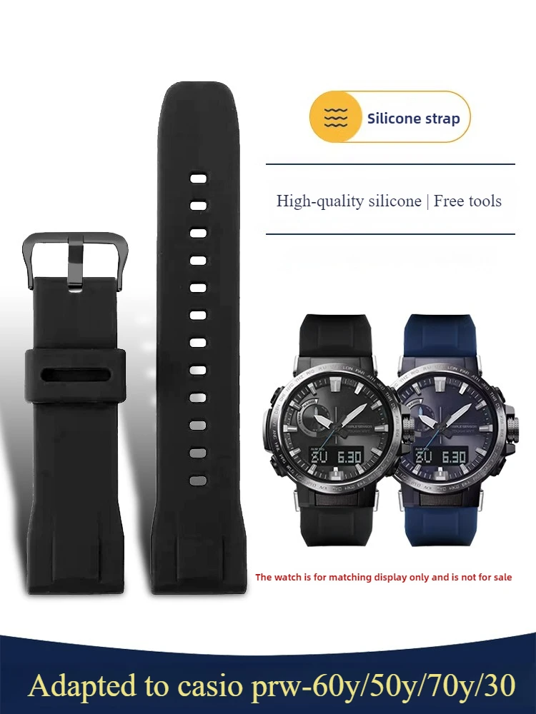 Suitable for Casio PROTREK series sport mountaineering PRW-60Y/50Y/70Y silicone watch strap men 23mm
Suitable for Casio PROTREK series sport mountaineering PRW-60Y/50Y/70Y silicone watch strap men 23mm