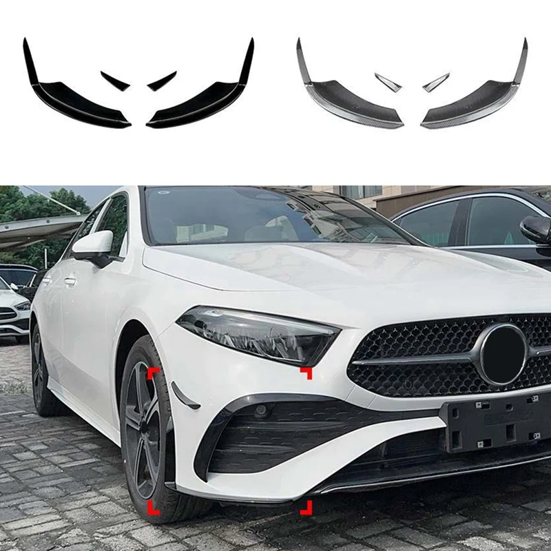 For Mercedes-Benz A-Class W177 2023+ Bright Black Front Bumper Lip Angle Diffuser Protect With Side Splitter Spoiler Parts
For Mercedes-Benz A-Class W177 2023+ Bright Black Front Bumper Lip Angle Diffuser Protect With Side Splitter Spoiler Parts
