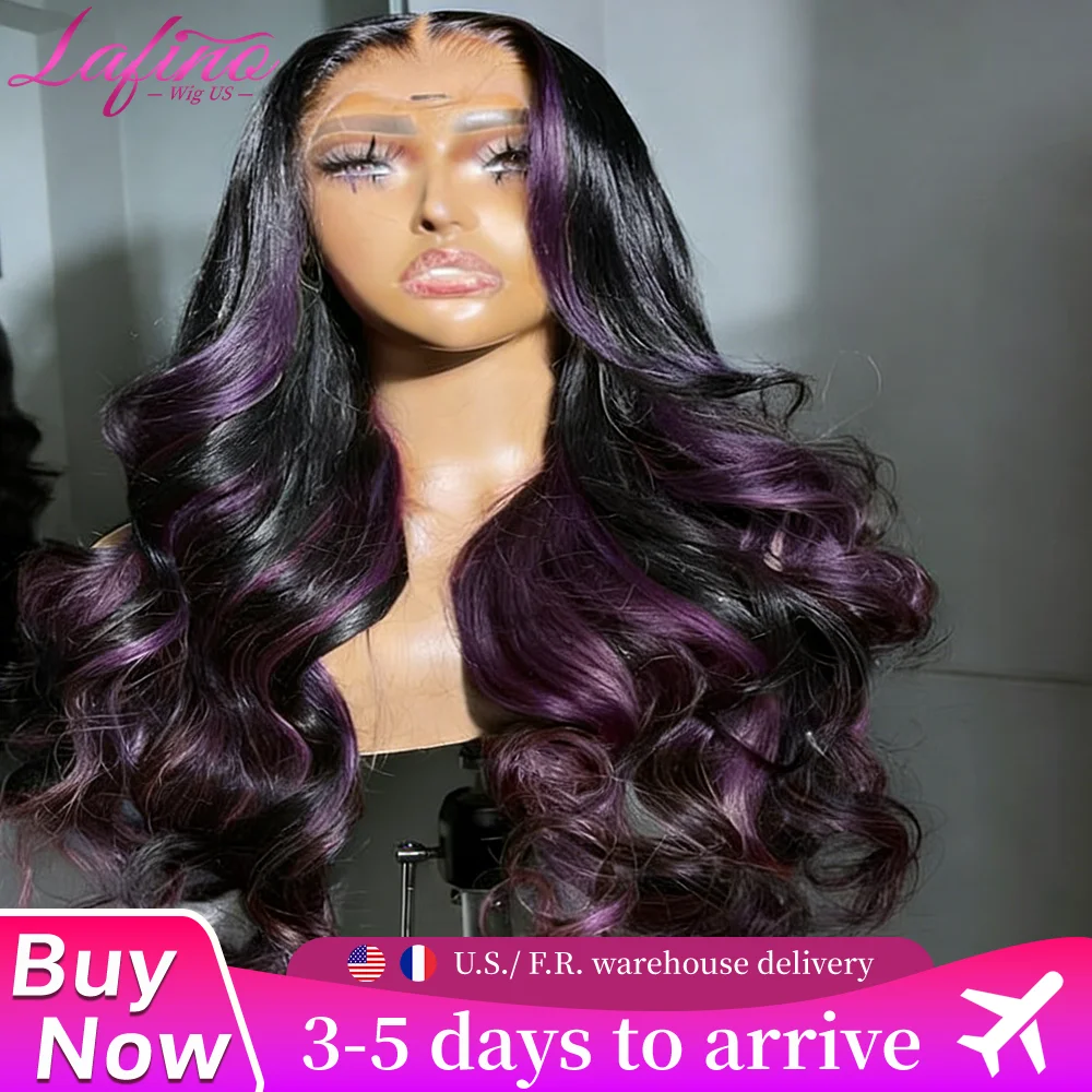 Lafino Black Purple Ombre Lace Front Wig Human Hair 13x6 HD Lace Frontal Wigs Body Wave Lace Frontal Purple And Black Colored
Lafino Black Purple Ombre Lace Front Wig Human Hair 13x6 HD Lace Frontal Wigs Body Wave Lace Frontal Purple And Black Colored