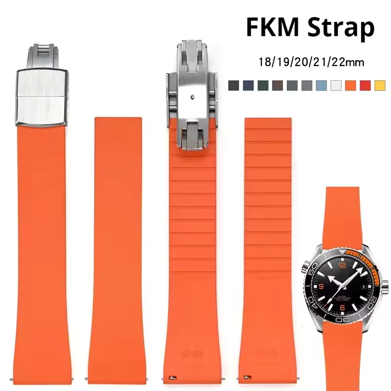 FKM Fluoro Rubber Watch Band 18mm 19mm 20mm 21mm 22mm Universal Quick Release Folding Buckle Strap Bracelet for Cut To Sizee
FKM Fluoro Rubber Watch Band 18mm 19mm 20mm 21mm 22mm Universal Quick Release Folding Buckle Strap Bracelet for Cut To Sizee