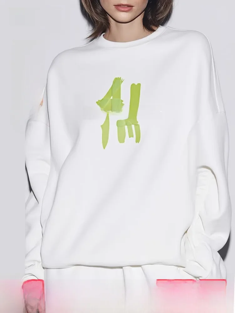 Casual round Ne Oversized Sweatirt Women's Top Brued Fce Embroidered Printed Street Sle Long Sve Cotton Polyester
Casual round Ne Oversized Sweatirt Women's Top Brued Fce Embroidered Printed Street Sle Long Sve Cotton Polyester