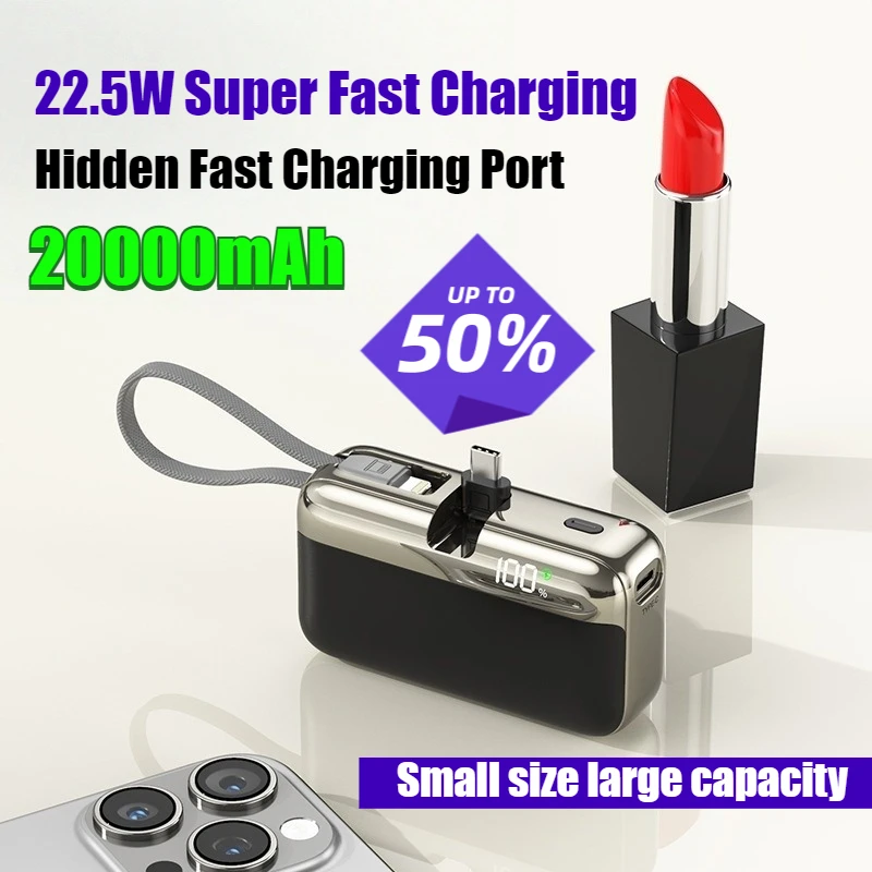 22.5W 10000mAh Super Fast Charging Capsule 3C Power Bank Compact & Portable Charger for All Series of Smartphones
22.5W 10000mAh Super Fast Charging Capsule 3C Power Bank Compact & Portable Charger for All Series of Smartphones