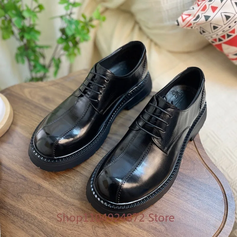 Luxury Dress Genuine Leather Derby Thick Sole Shoes Men's High Quality Walking Commuting Fashion Casual Leather Shoes Male
Luxury Dress Genuine Leather Derby Thick Sole Shoes Men's High Quality Walking Commuting Fashion Casual Leather Shoes Male