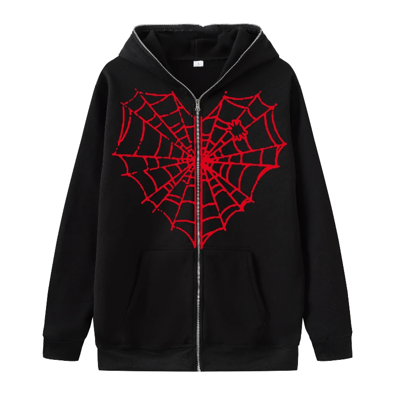 Бархатная толстовка с капюшоном Love Spider Web для женщин, корейский стиль, большие размеры, утолщенный свободный спортивный кардиган на молнии
Бархатная толстовка с капюшоном Love Spider Web для женщин, корейский стиль, большие размеры, утолщенный свободный спортивный кардиган на молнии