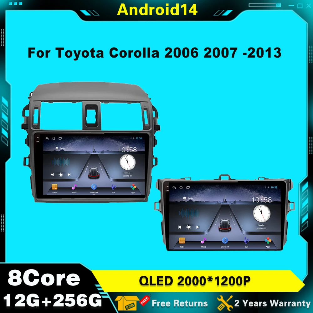 For Toyota Corolla 2006 2007 -2013 Carplay stereo NO 2Din Car Radio Navigation GPS WIFI Multimedia video 9inchi Android 14
For Toyota Corolla 2006 2007 -2013 Carplay stereo NO 2Din Car Radio Navigation GPS WIFI Multimedia video 9inchi Android 14