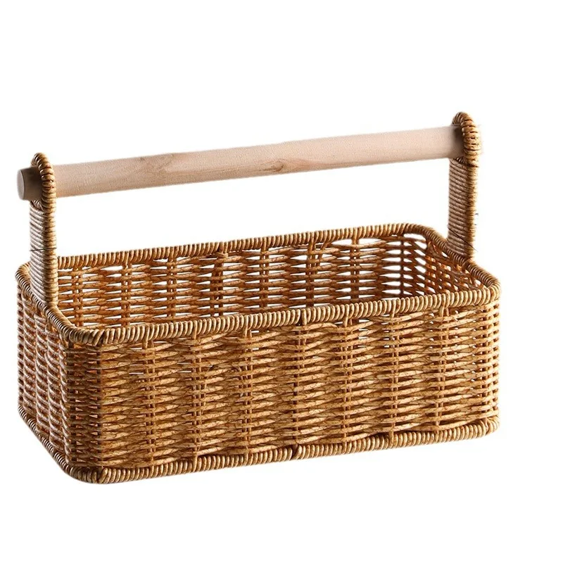 Plastic Storage Basket with Handle Imitation Rattan Weaving Basket Sundries Plate Fruit Platter Tea Tray Dinner Serving Tray
Plastic Storage Basket with Handle Imitation Rattan Weaving Basket Sundries Plate Fruit Platter Tea Tray Dinner Serving Tray